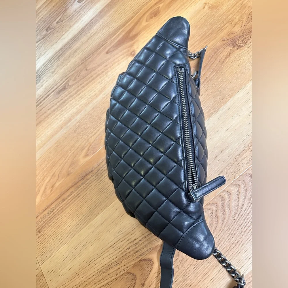 CHANEL  Black Quilted Crossbody Bag with Chain - Picture 14 of 14